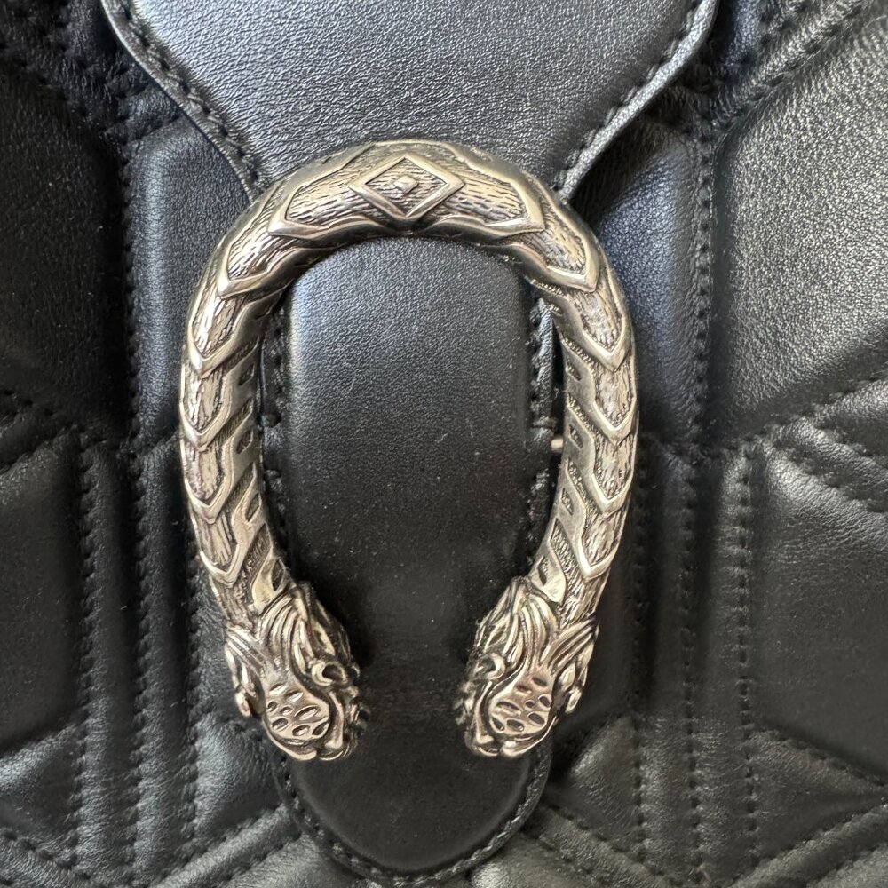 GUCCI DIONYSUS HOBO MATELASSE BLACK SHOULDER HORSEBIT BAG - Picture 3 of 11